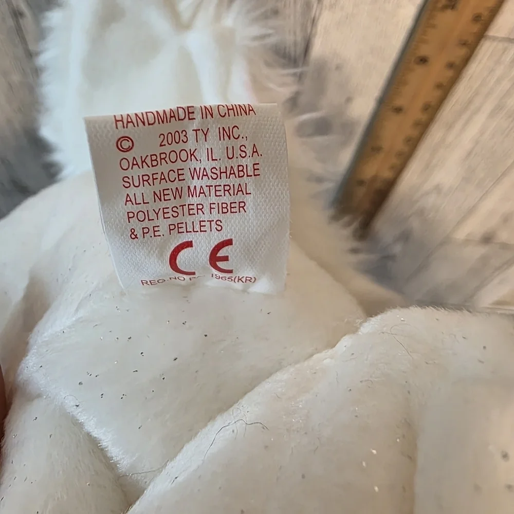 Ty Blessed White Angelic Bear with Pink Accents